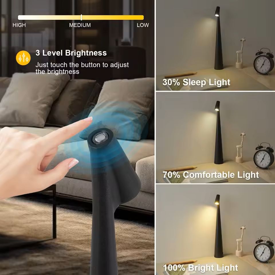 Touch Control Dimmable Table Lamp For Bedroom Or Living Room Decor 4