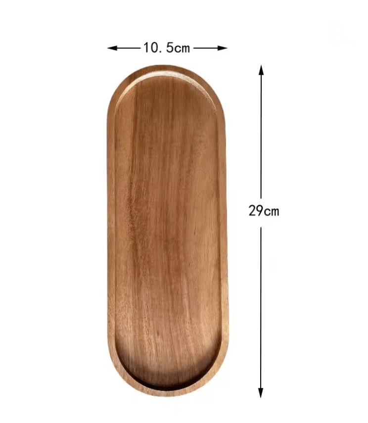 Japanese Style Wooden Food Tray For Snacks Dessert Tea Or Bread 6