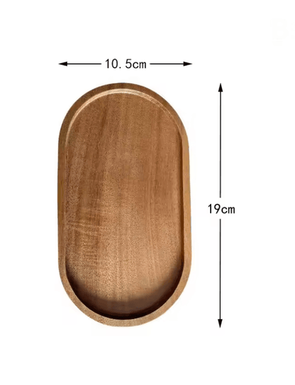 Japanese Style Wooden Food Tray For Snacks Dessert Tea Or Bread 5
