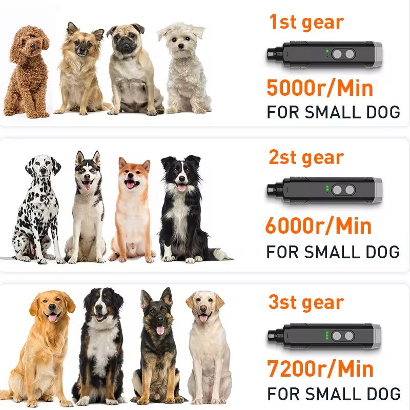 Electric Pet Nail Grinder With LED Light For Dogs And Cats 4