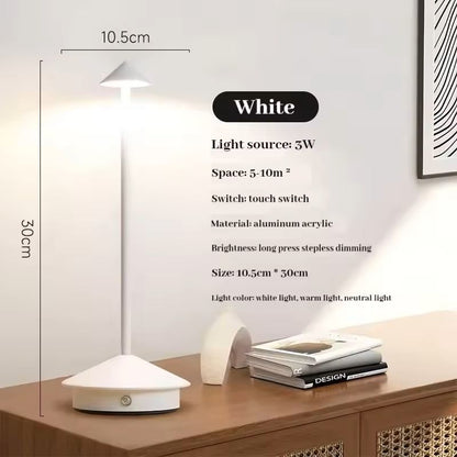 Rechargeable Touch Control LED Table Lamp For Dining And Desk Decor 6