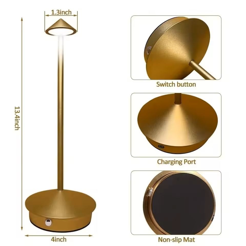 Rechargeable Touch Control LED Table Lamp For Dining And Desk Decor 1