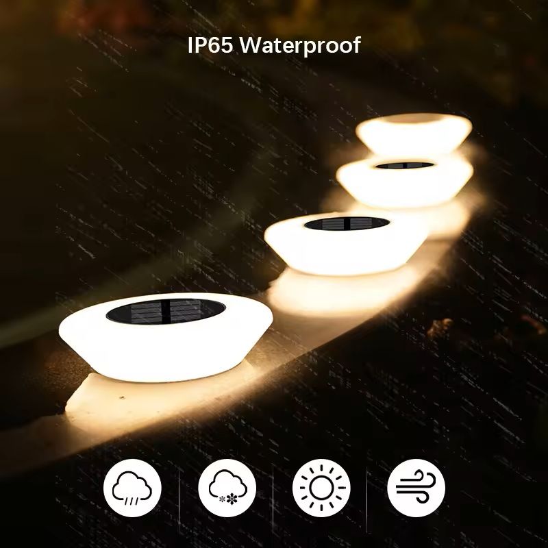 Solar Ground Lights With 14 LED Waterproof Outdoor Lawn Lamps 2
