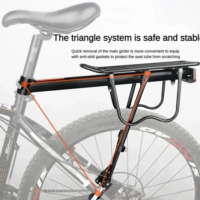 Adjustable Bicycle Rear Rack with Quick Release for MTB and Cargo Carrying