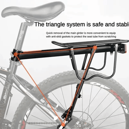 Adjustable Bicycle Rear Rack with Quick Release for MTB and Cargo Carrying