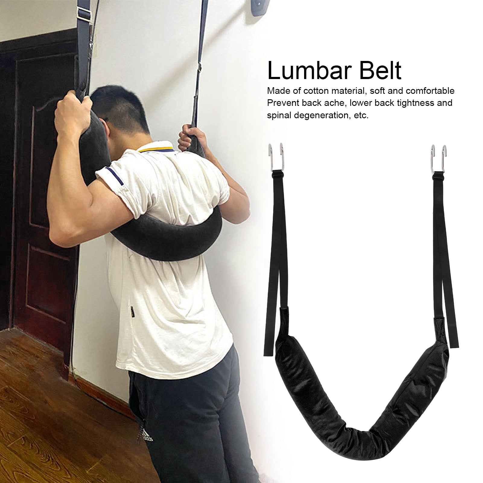 Soft Comfortable Spine Decompression Device with Lightweight Back Stretcher for Home, Office & Car Travel Relief