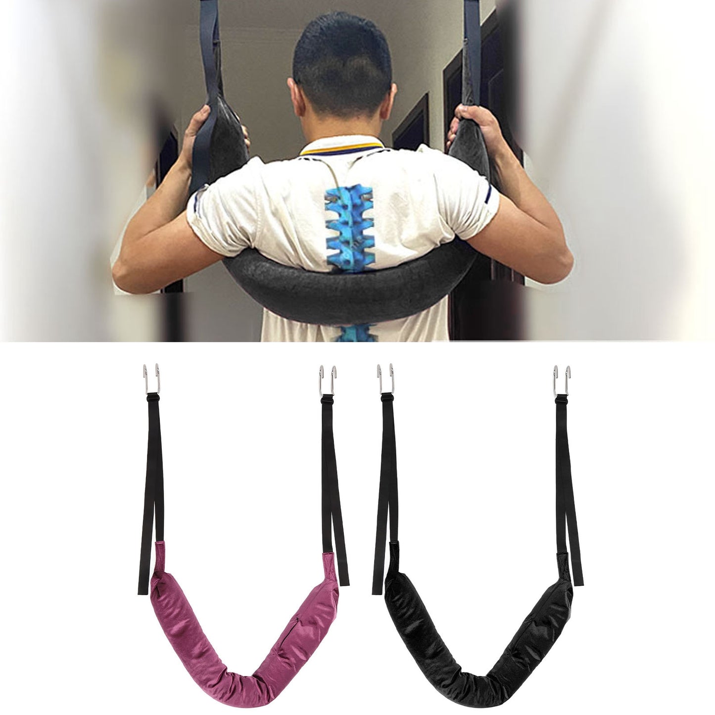 Soft Comfortable Spine Decompression Device With Lightweight Back Stretcher For Home Office  Car Tr 3