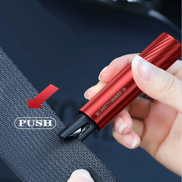 2 In 1 Car Safety Hammer With Glass Breaker And Seat Belt Cutter 1