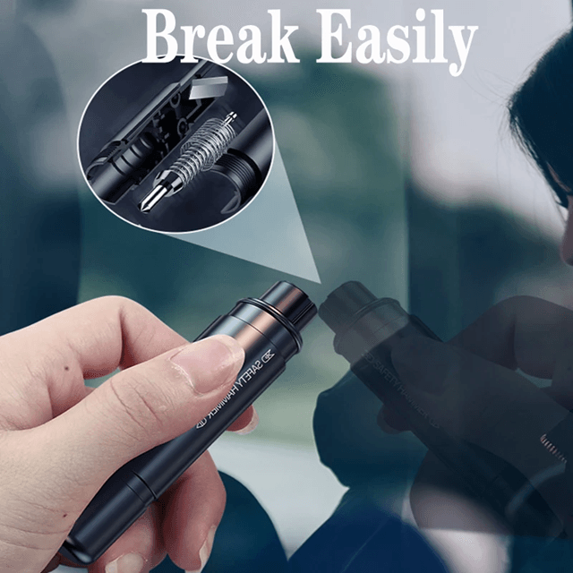 2 In 1 Car Safety Hammer With Glass Breaker And Seat Belt Cutter 2