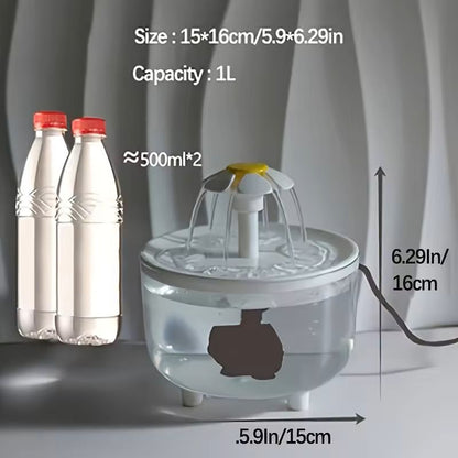 USB Electric Pet Water Fountain With Filter For Cats And Small Pets 5