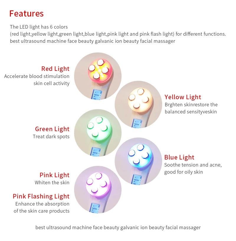 5 In 1 RF EMS Face Massager With LED Therapy For Skin Lifting And Anti Aging 4