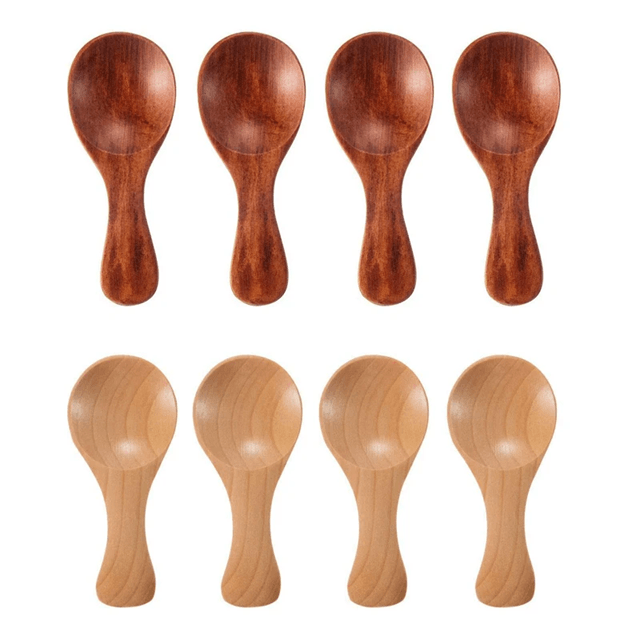 Mini Wooden Spoons Set For Spices Sugar Tea And Coffee 4