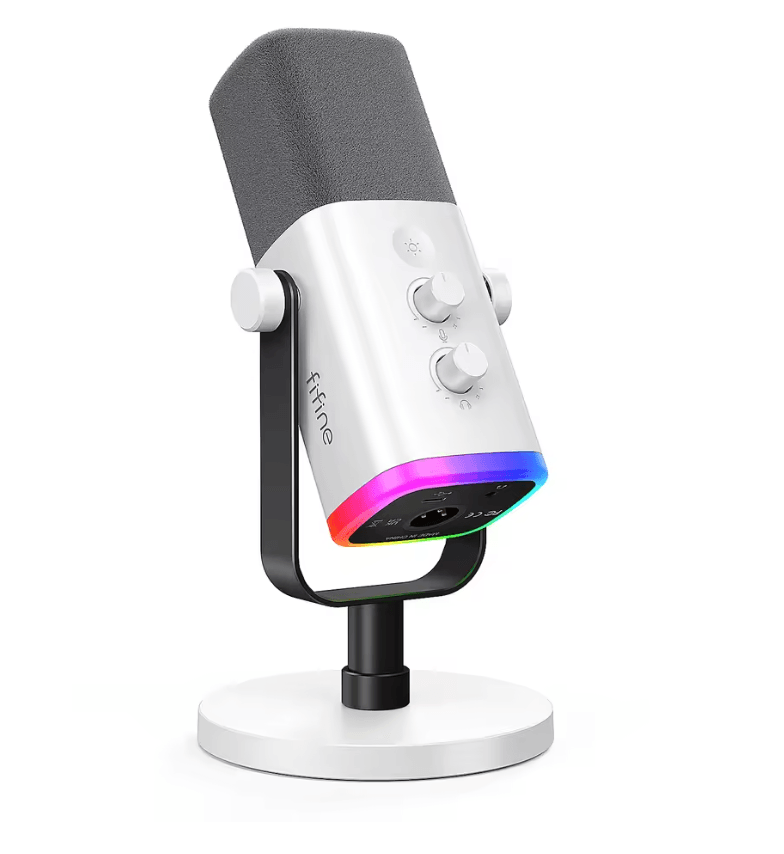 FIFINE USB XLR Dynamic Microphone With Touch Mute And Headphone Monitoring For PC And Gaming 1