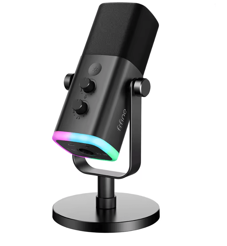 FIFINE USB XLR Dynamic Microphone With Touch Mute And Headphone Monitoring For PC And Gaming 2