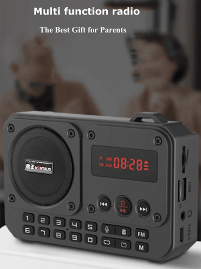 Mini Portable FM Radio With Bluetooth Speaker And TF Card Playback 3