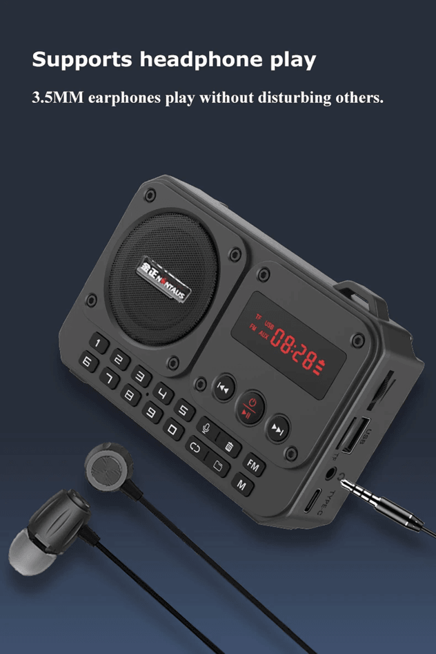 Mini Portable FM Radio With Bluetooth Speaker And TF Card Playback 5