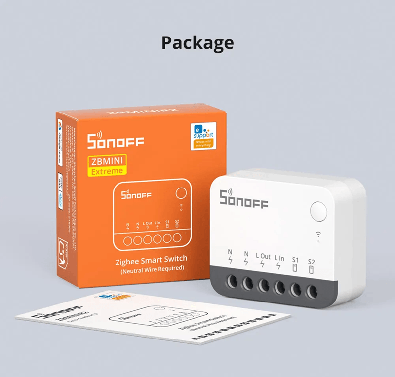 SONOFF ZBMINIR2 Zigbee Smart Switch With Detach Relay And Remote Control Via EWeLink 3