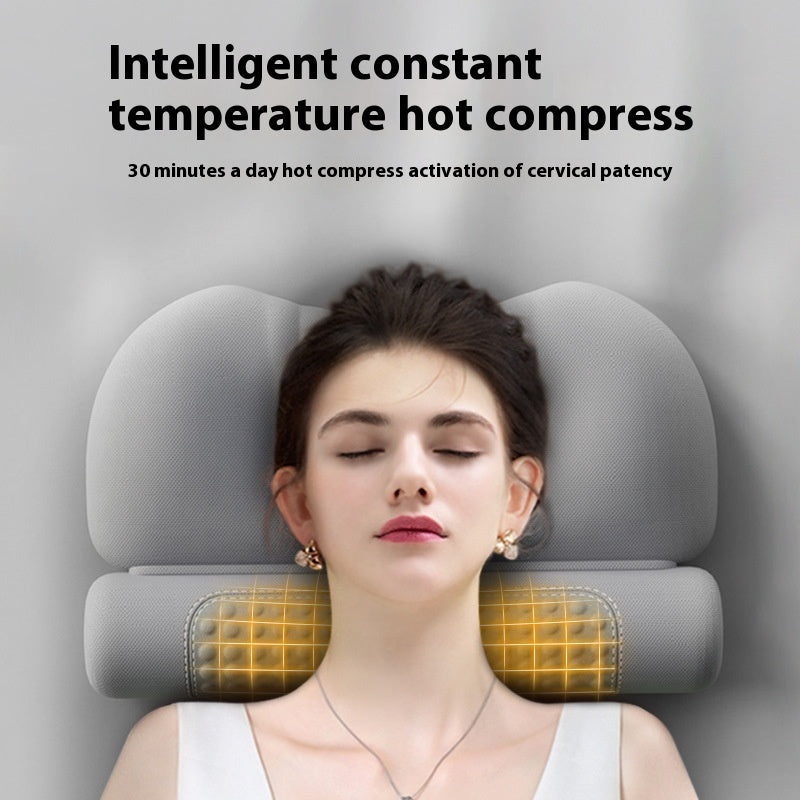 Upgraded Wormwood Hot Compress Cervical Pillow, Heating Cylinder Neck Support for Protecting Cervical Spine & Sleep Aid