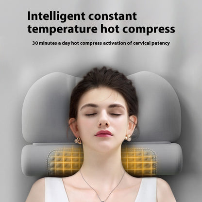 Upgraded Wormwood Hot Compress Cervical Pillow, Heating Cylinder Neck Support for Protecting Cervical Spine & Sleep Aid