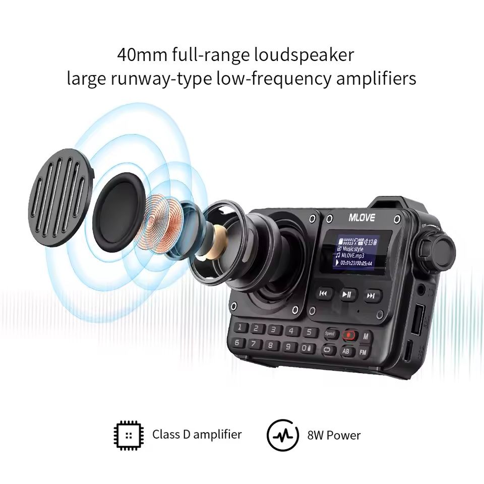 Portable Bluetooth Speaker With LCD Screen And FM Radio 1