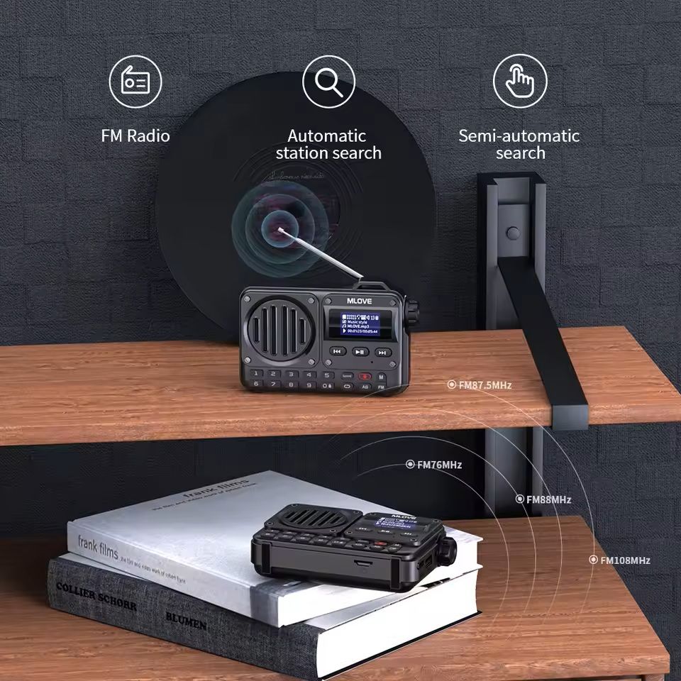Portable Bluetooth Speaker With LCD Screen And FM Radio 4