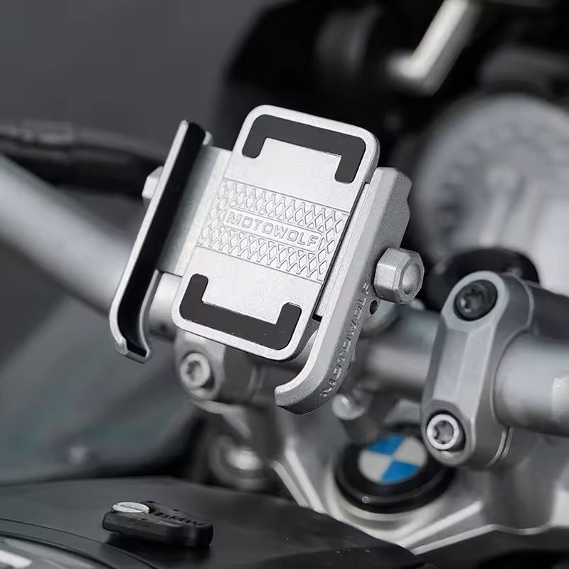 Aluminum Motorcycle Phone Holder For Rearview Mirror Mount 1