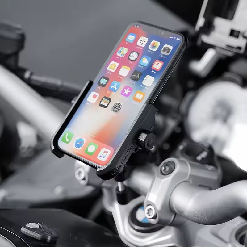 Aluminum Motorcycle Phone Holder For Rearview Mirror Mount 2