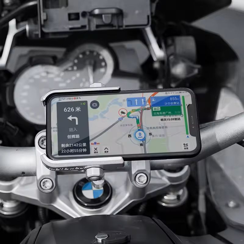 Aluminum Motorcycle Phone Holder For Rearview Mirror Mount 3