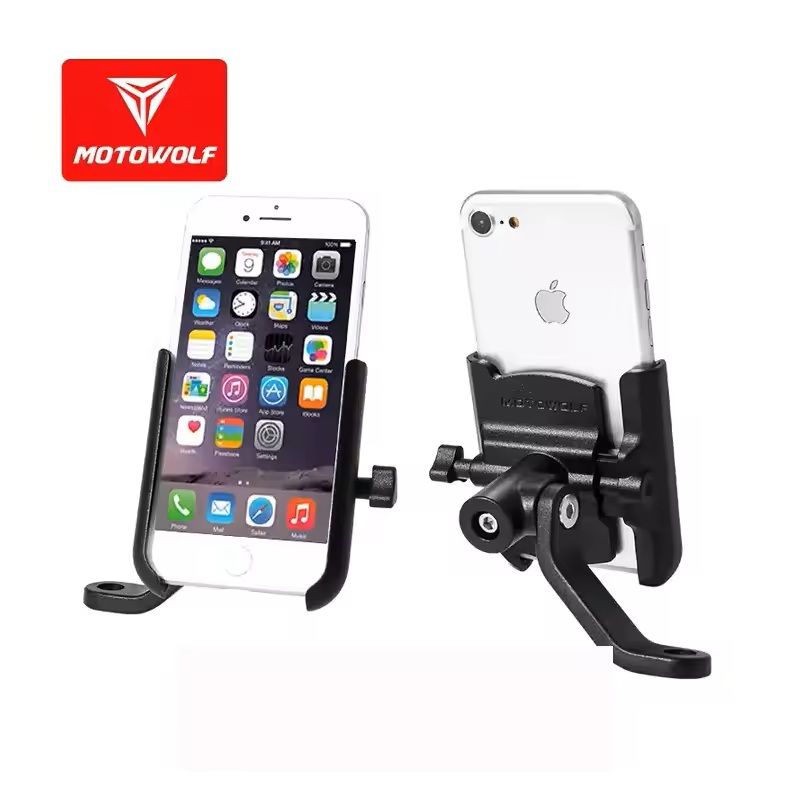 Aluminum Motorcycle Phone Holder For Rearview Mirror Mount 7