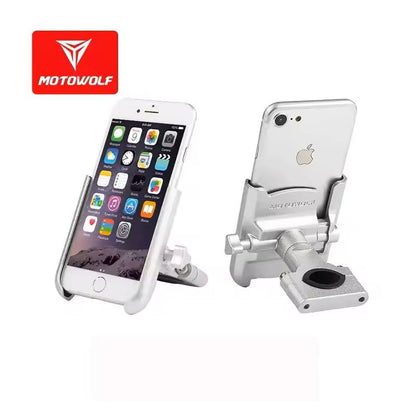 Aluminum Motorcycle Phone Holder For Rearview Mirror Mount 8
