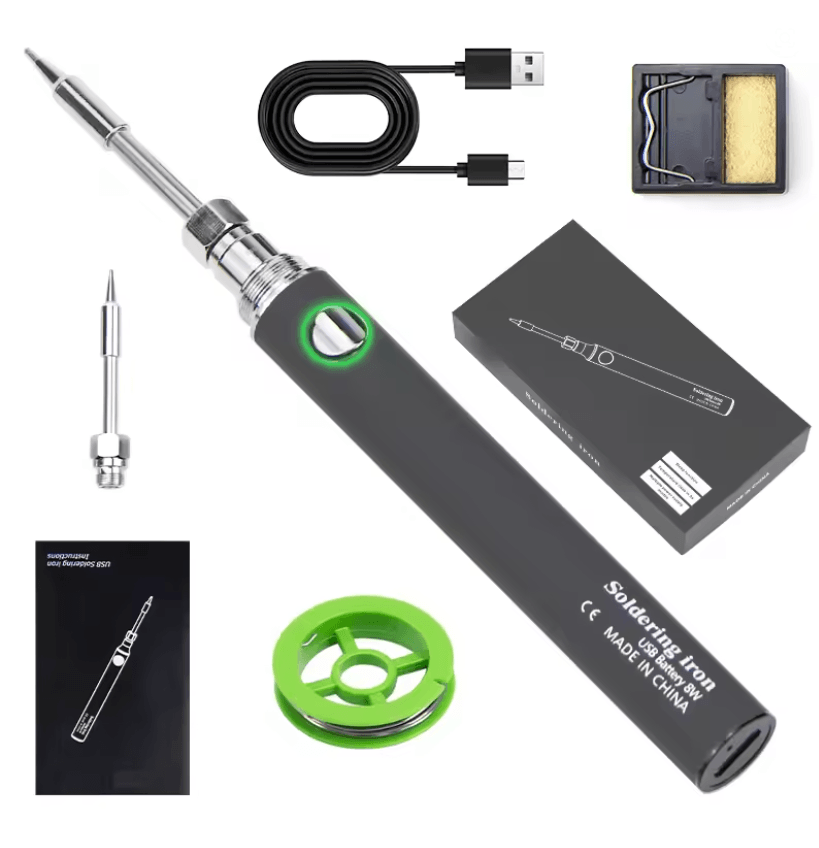 Rechargeable Cordless Soldering Iron Pen with Adjustable Temperature – USB Powered Kit