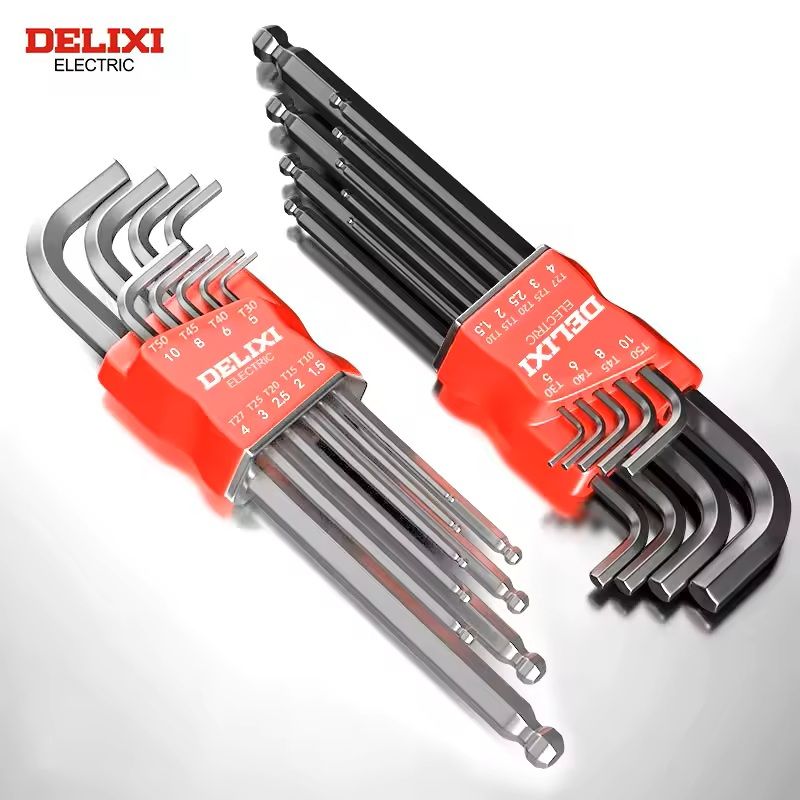Hex Key Wrench Set with Torque Sleeve for Motorcycles and Bicycles