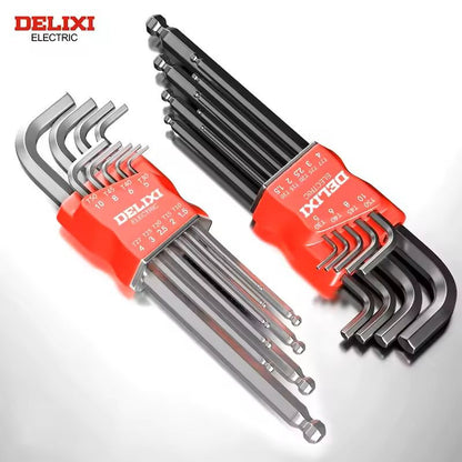 Hex Key Wrench Set with Torque Sleeve for Motorcycles and Bicycles