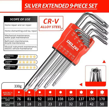 Hex Key Wrench Set With Torque Sleeve For Motorcycles And Bicycles 10