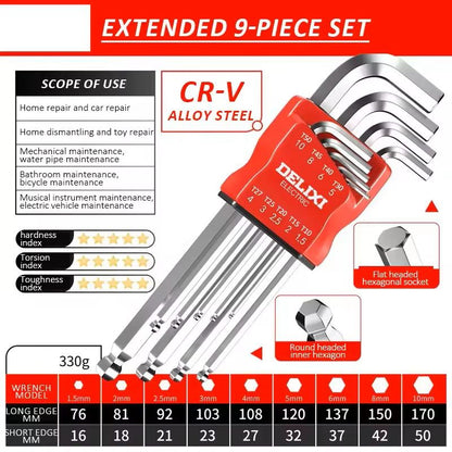 Hex Key Wrench Set With Torque Sleeve For Motorcycles And Bicycles 6