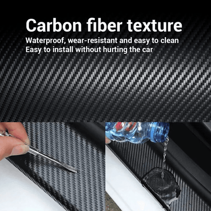 3D Carbon Fiber Car Door Sill Protector Tape – Anti-Scratch, Waterproof Bumper Guard Film