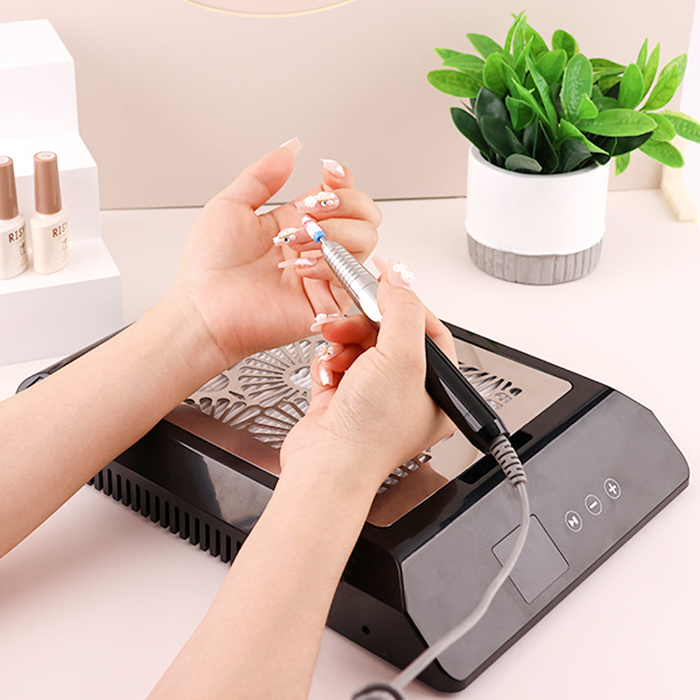 Wireless High Power Strong Suction Nail Dust Collector Vacuum, Rechargeable Nail Dust Cleaner