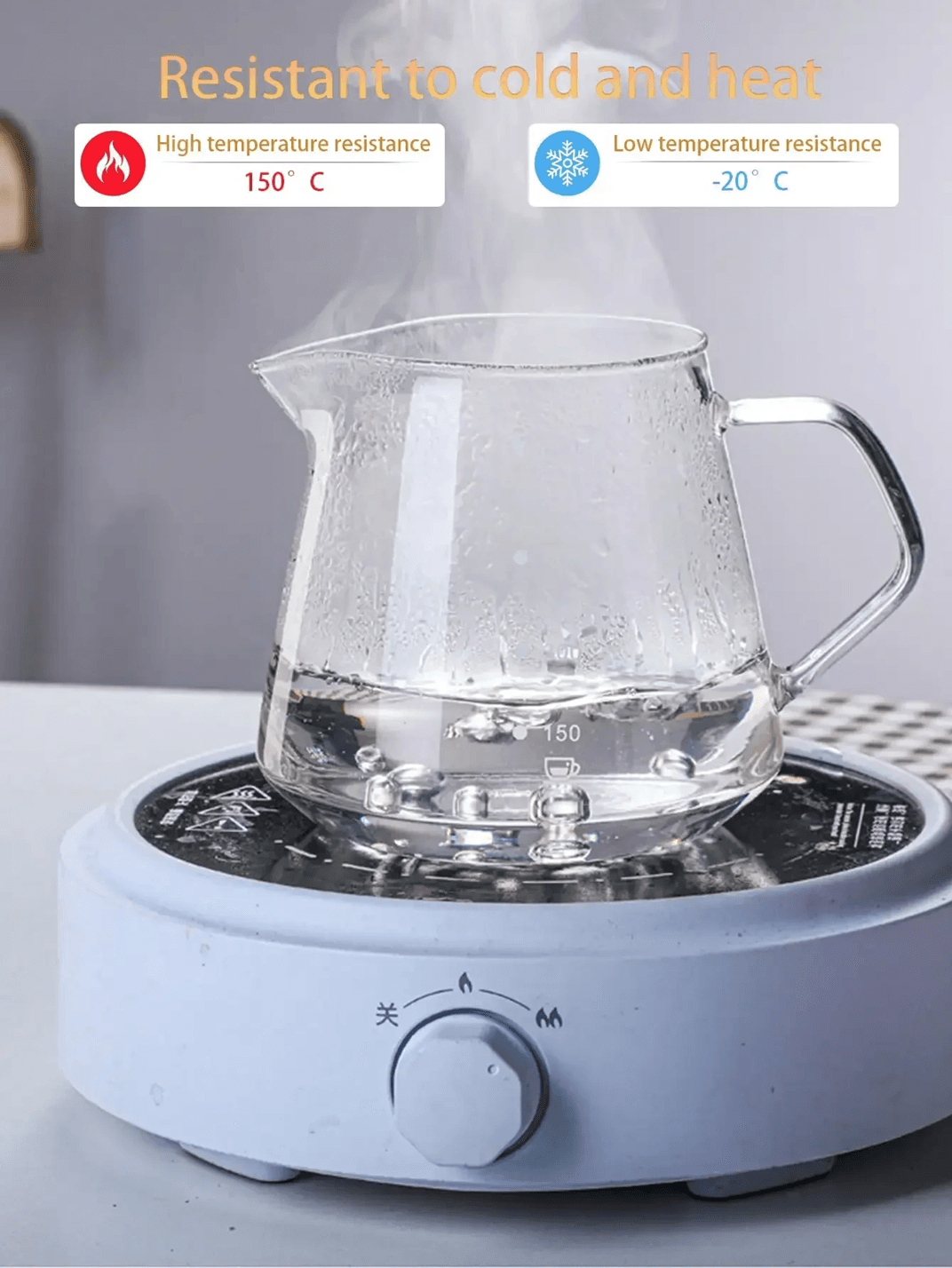 600ml Pour Over Coffee Maker Set  Glass Carafe And Reusable Filter For Home And Office Brewing 3