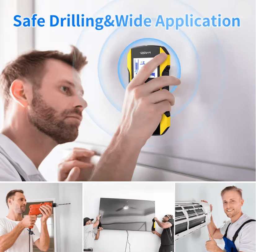 FNIRSI Wall Scanner With Positioning Hole  Live Wire Metal And Stud Detector For Accurate Wall Scan 1