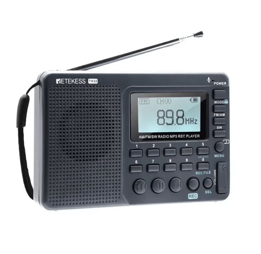 RETEKESS V115 Portable Radio With FM AM SW Bands  Rechargeable USB MP3 Recorder And Speaker For Hom 1