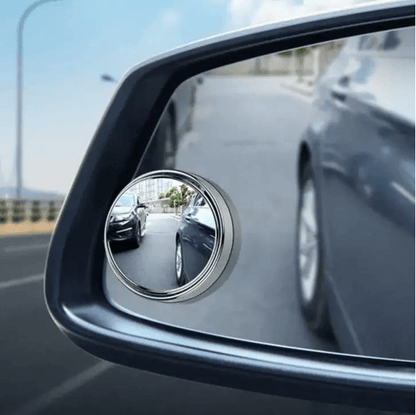 2pcs Adjustable Blind Spot Mirrors – 360° Wide-Angle Convex Rearview Safety Mirrors for Cars