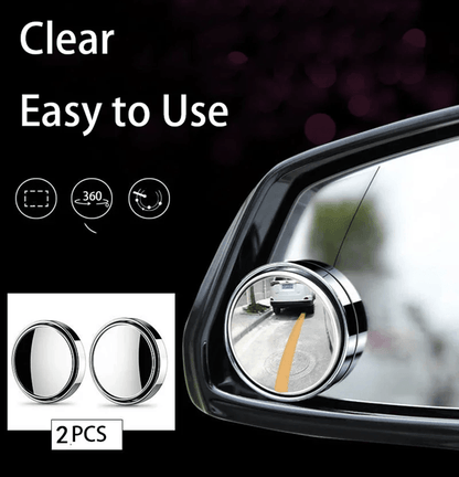 2pcs Adjustable Blind Spot Mirrors  360 WideAngle Convex Rearview Safety Mirrors For Cars 1
