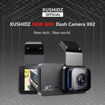 2K WiFi Dash Cam with Parking Monitor and Motion Detection