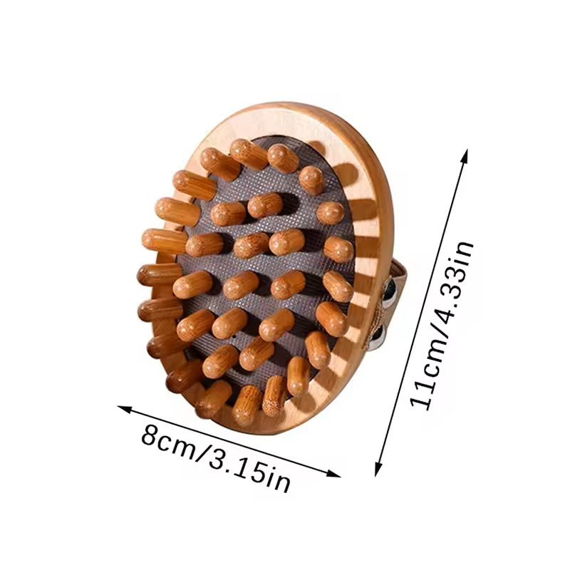 Wooden Body Massage And Scalp Brush For Cellulite And Relaxation 1