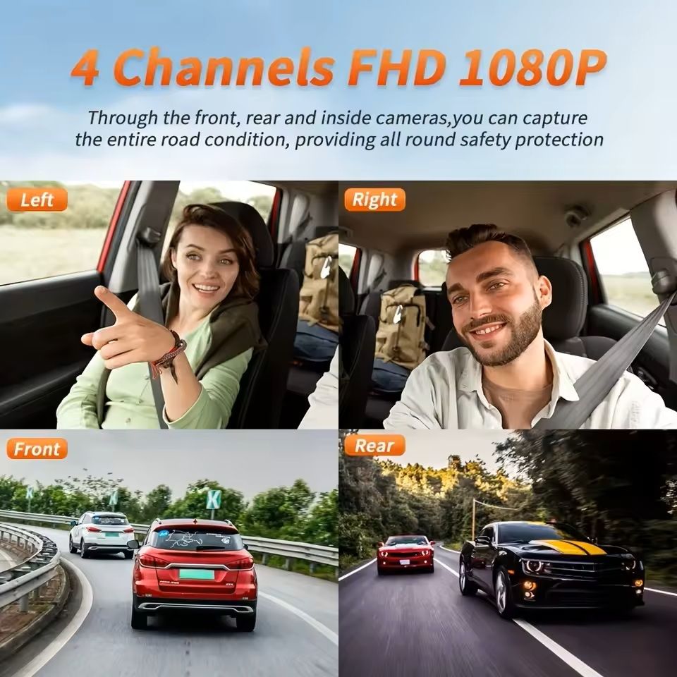 4CH GPS Dashcam Car Camera With WiFi And Night Vision 2