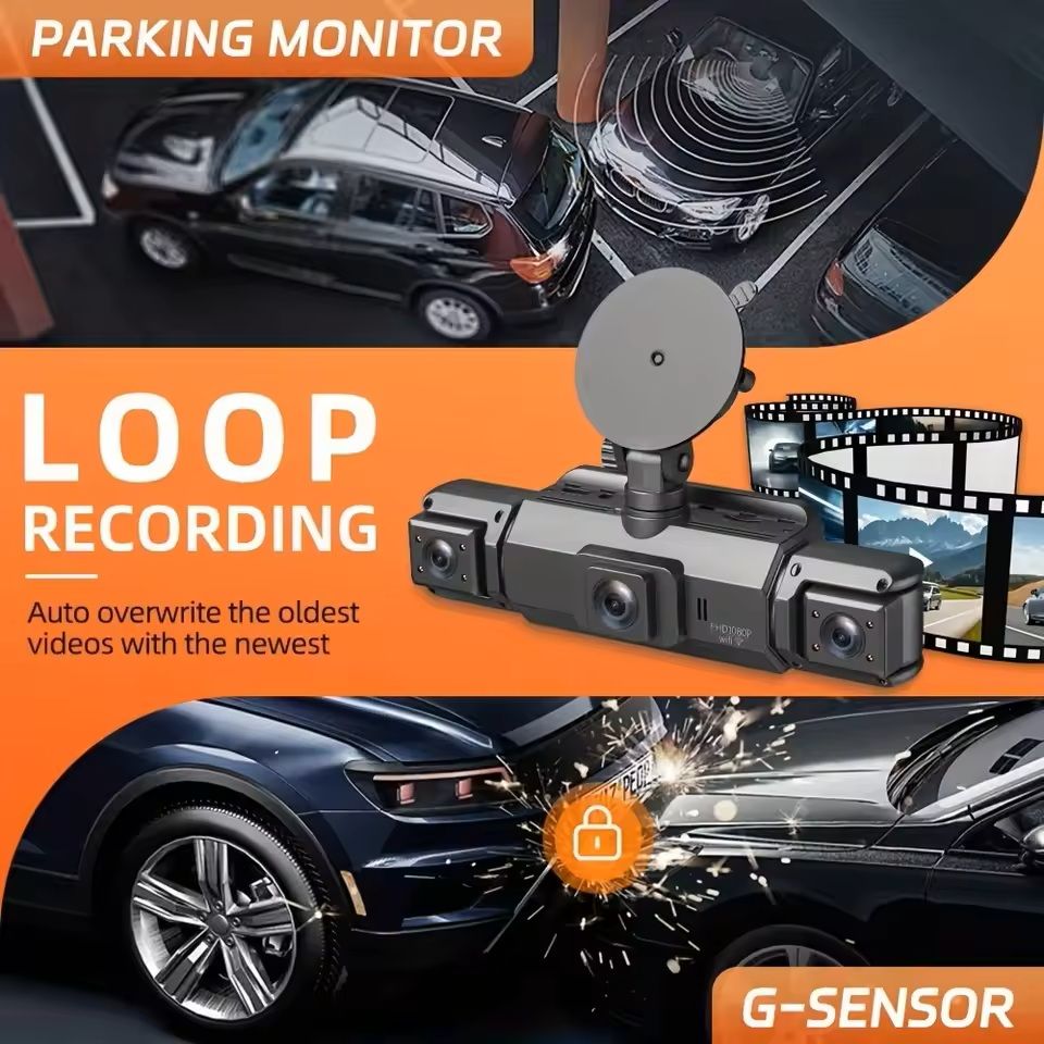 4CH GPS Dashcam Car Camera With WiFi And Night Vision 5