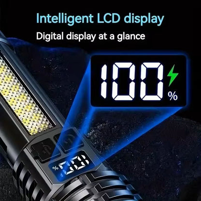 High Power Rechargeable LED Flashlight With Side Light 1