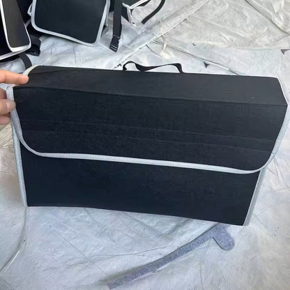 Gray Felt Car Trunk Storage Organizer With Anti Slip Base 3