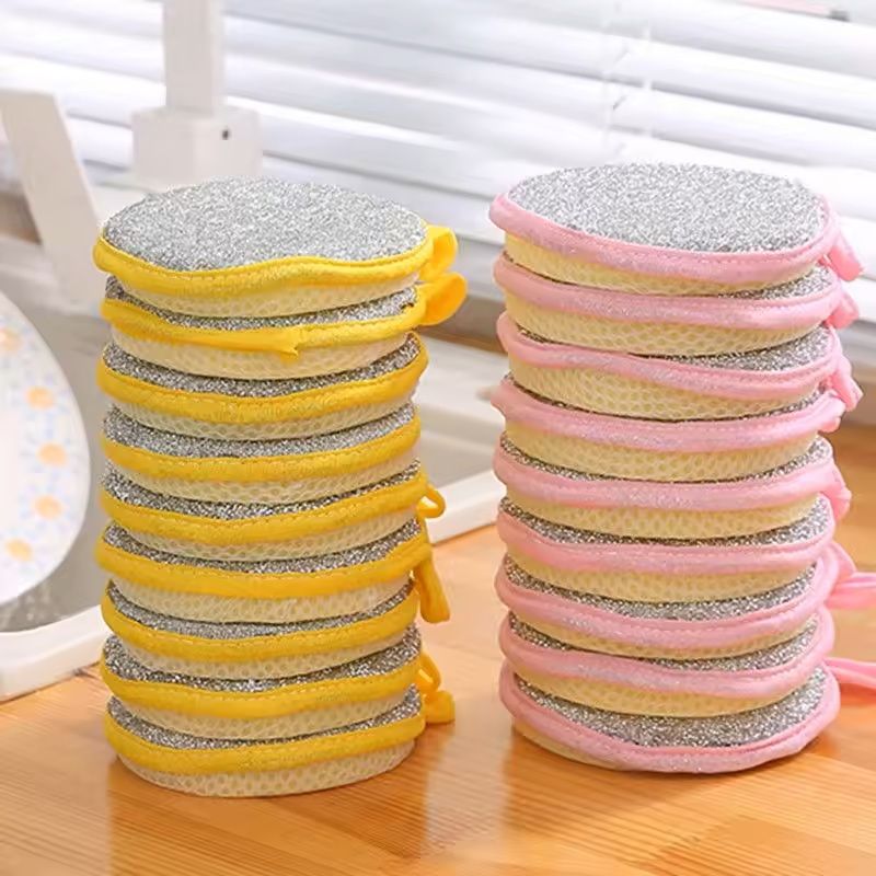 Double-Sided Dishwashing Sponges 5 Pack for Kitchen Cleaning