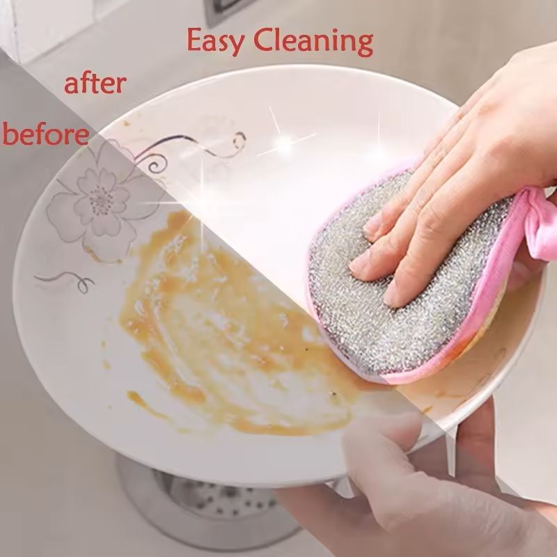 DoubleSided Dishwashing Sponges 5 Pack For Kitchen Cleaning 4